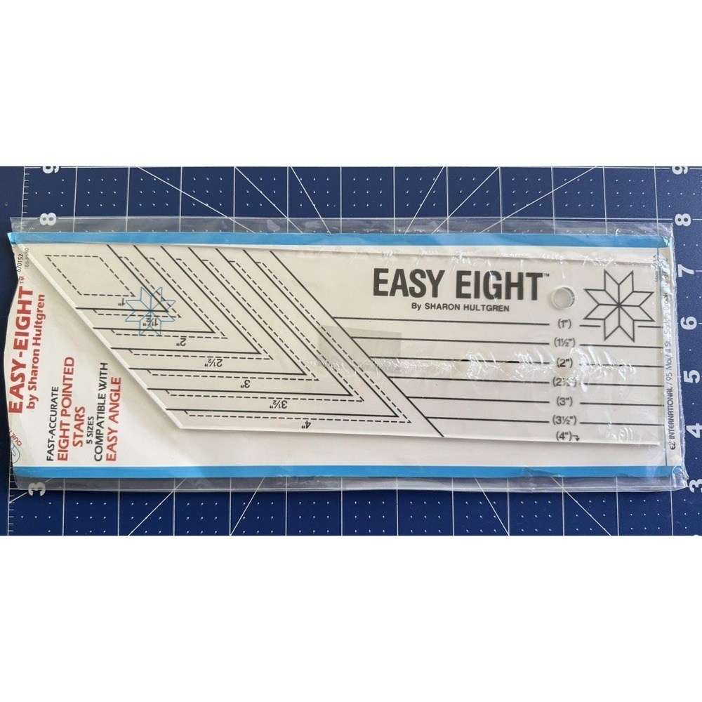 EZ Quilting Easy Eight Acrylic Quilting Tool Template Ruler Sharon Hultgren